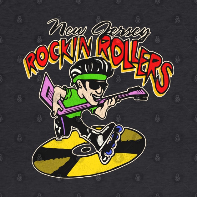 Retro Defunct New Jersey Rockin' Rollers Hockey by darklordpug